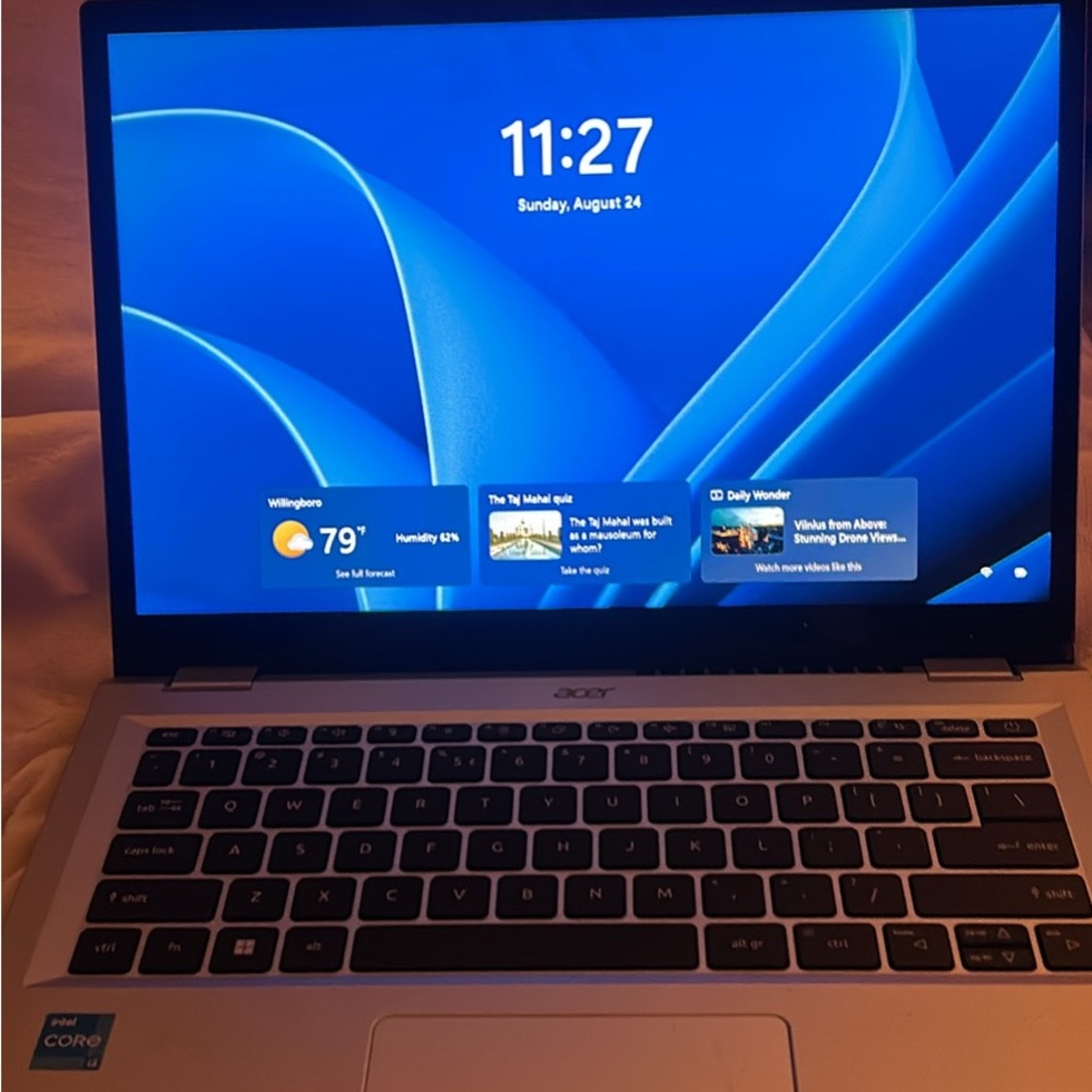 Acer Black and Silver Laptop with Intel Core
